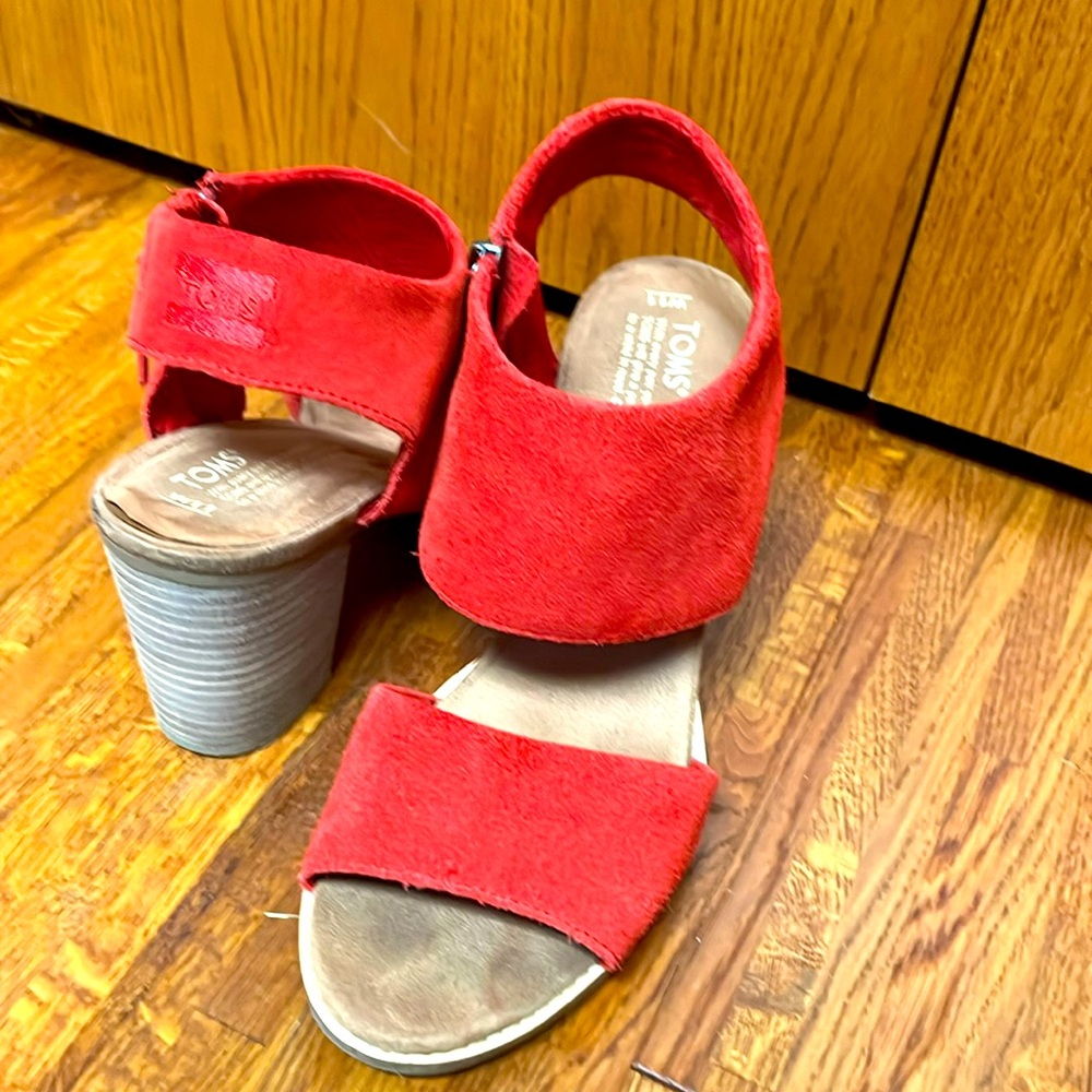 Tom’s Red Sandals